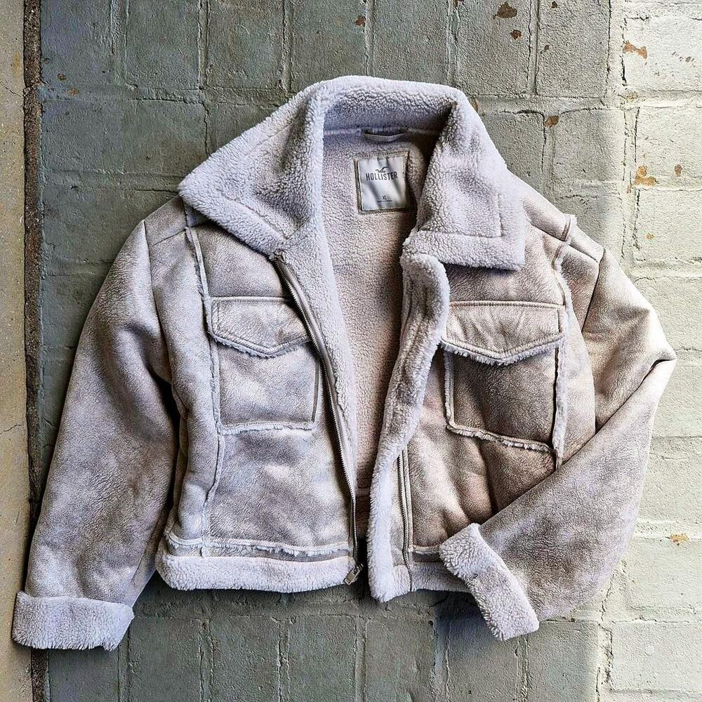 Hollister faux suede jacket